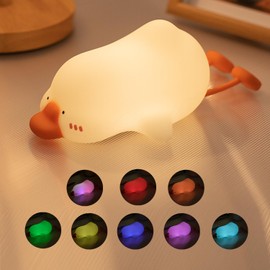 Myratts Goose Night Light, Cute LED Lamp, Silicone Dimmable Nursery Nightlight for Kids, Rechargeable Bedside Touch Lamp, Funny Office Desk Light and Home Decor(Goose)…