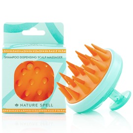 Nature Spell Shampoo Dispensing Scalp Massager, Head Scrubber Brush for Hair Growth, Silicone Scalp Exfoliator