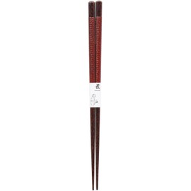 Kawai 124698 [124698] Chopsticks, Amagi Amagi, Vermilion, 9.1 inches (23 cm), Corner Treatment, Dishwasher Safe, Anti-Slip, Made in Japan
