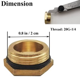 2 Pack RP2865 Push-Button Diverter Plug, Brass Plug for Faucet Diverter, Pipe Replacement Kit