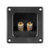 Speaker terminal,2 poles, 75,9x75,9mm with brass caps LK 02 QG