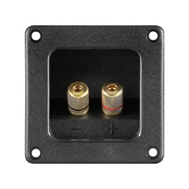 Speaker terminal,2 poles, 75,9x75,9mm with brass caps LK 02 QG 01