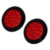 QSC 4" Bright Red 16 LED Round Truck Trailer Brake