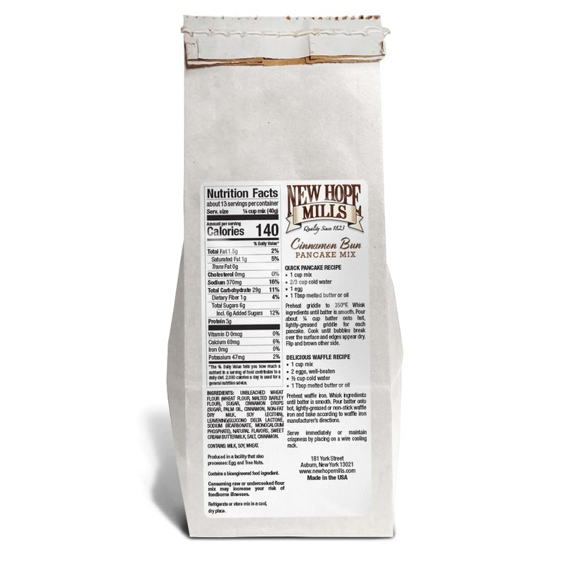 Cinnamon Bun Pancake Mix, By New Hope Mills, Quick Recipe,