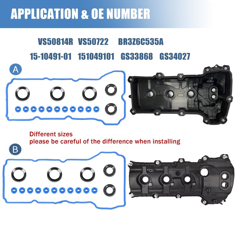 Sorello Engine Valve Cover Gasket Set Compatible with Ford Edge