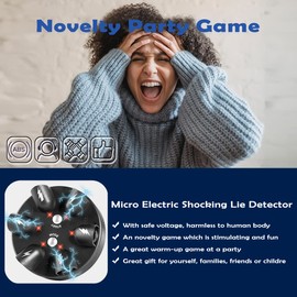 HIMM Electric Shocking Lie Detector, Finger Lie Detector Test Polygraph Game Finger Shock Truth Or Dare Party Game Novelty Drinking Game Analyzer Consoles Gifts for Kids and Adults