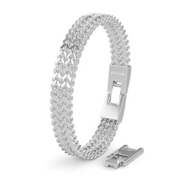 SERASAR Bracelets for Men Stainless Steel Bracelet Men Silver Men's Bracelet Men's Bracelet Stainless Steel Men's Bangle Men's Bracelet Jewellery Silver Jewellery Bracelet Braided Bracelet Bracelet