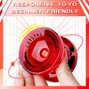 K2 Crystal Red Professional Responsive Yoyo , Dual Purpose Plastic
