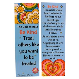 Golden Rule Bookmark Prayer Card Set Be Kind School Class Children's Bundle for Boys or Girls Made in The USA, Pack of 5