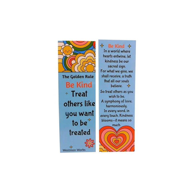Golden Rule Bookmark Prayer Card Set Be Kind School Class