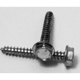#6 x 1" Zinc Type A HEX Washer Sheet Metal Wood Screws 100pk