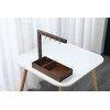 POKHDYE Wood Entryway Tabletop Key Holder Rack，Rustic Burnt Decorative Organizer