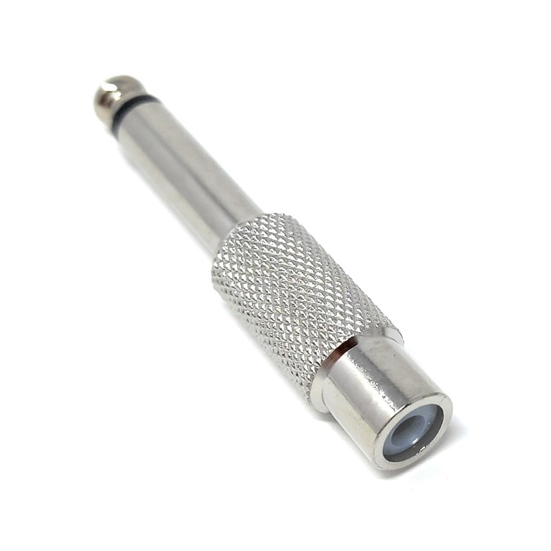 DRUT 1pcs 6.35mm Mono Jack to RCA Phono Socket Cable