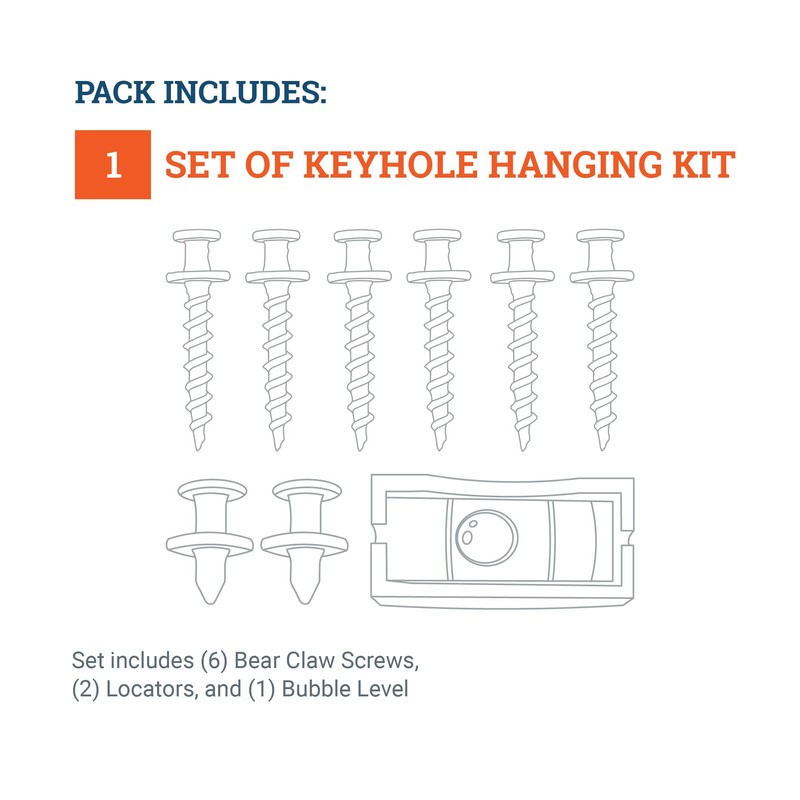 Keyhole Hangers - Keyhole Mounting Tool Set - 30 lbs