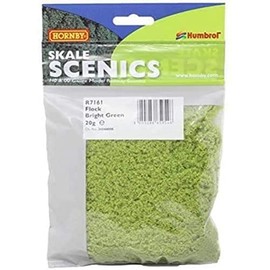 Hornby R7161 Flock - Bright Green for Model Railway OO Gauge, Model Train Accessories for Adding Scenery, Dioramas, Woodland, Buildings and More, Model Making Kits - 1:76 Scale Model Accessory