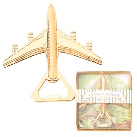 Guqqeuc Airplane Bottle Opener for Travel Gifts for Women Men Aircraft Bottle Opener for Travel Lover Gifts Birthday Xmas Gifts for Family Friend Party Favors for Wedding Baby Shower