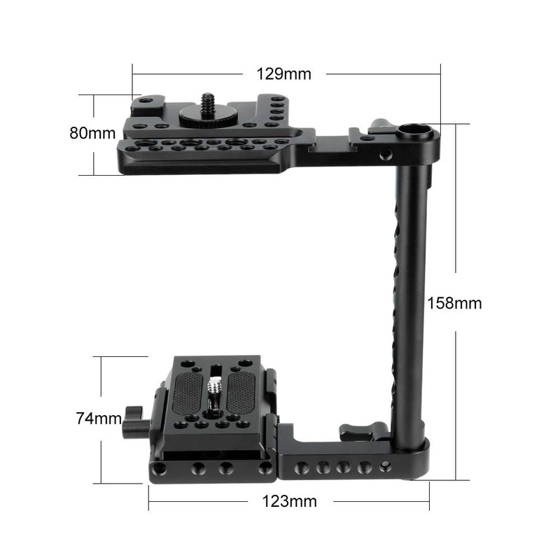 NICEYRIG Universal DSLR Camera Cage with Quick Release Base Plate