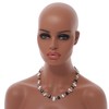 Avalaya Black/White Sea Shell Nuggets and Transparent Glass Bead Necklace