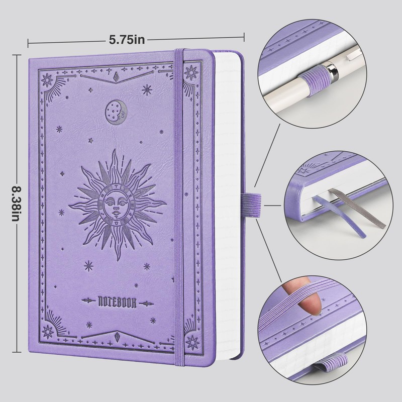 EMSHOI A5 Notebook Lined Journal - 320 Numbered Pages, 100gsm