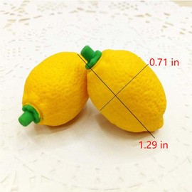 Topflier 30 Pack Mini Lemon Erasers for Kids Party Bag Favors, Kids Stocking Fillers, Classroom Prizes