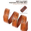 BELTROAD Mens Ratchet Western Belt Leather Brown Cowboy Ratchet Belts