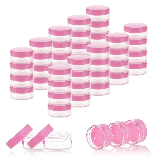 10 Gram Cosmetic Containers 40pcs Sample Jars with Lids Plastic