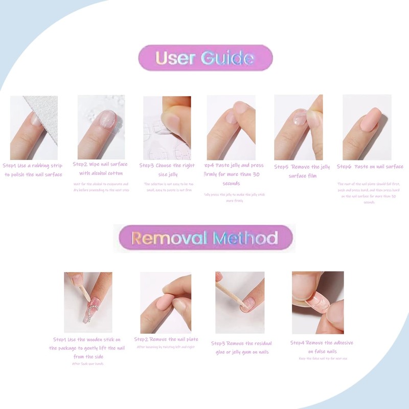 Valentines Press on Nails Long Coffin SWEKKE Red Fake Nails