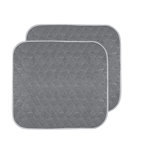 Americare 2 Pack Absorbent Washable Waterproof Seat Protector Pads 21" x 22" - Grey