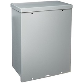 Wiegmann RSC121506 RSC-Series NEMA 1/3R Wall-Mount Enclosure with Lift-Off Screw Cover and Knockouts, Carbon Steel, 15" x 12" x 6"