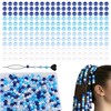 300PCS Mix Blue Large Hair Beads for Braids with Quick