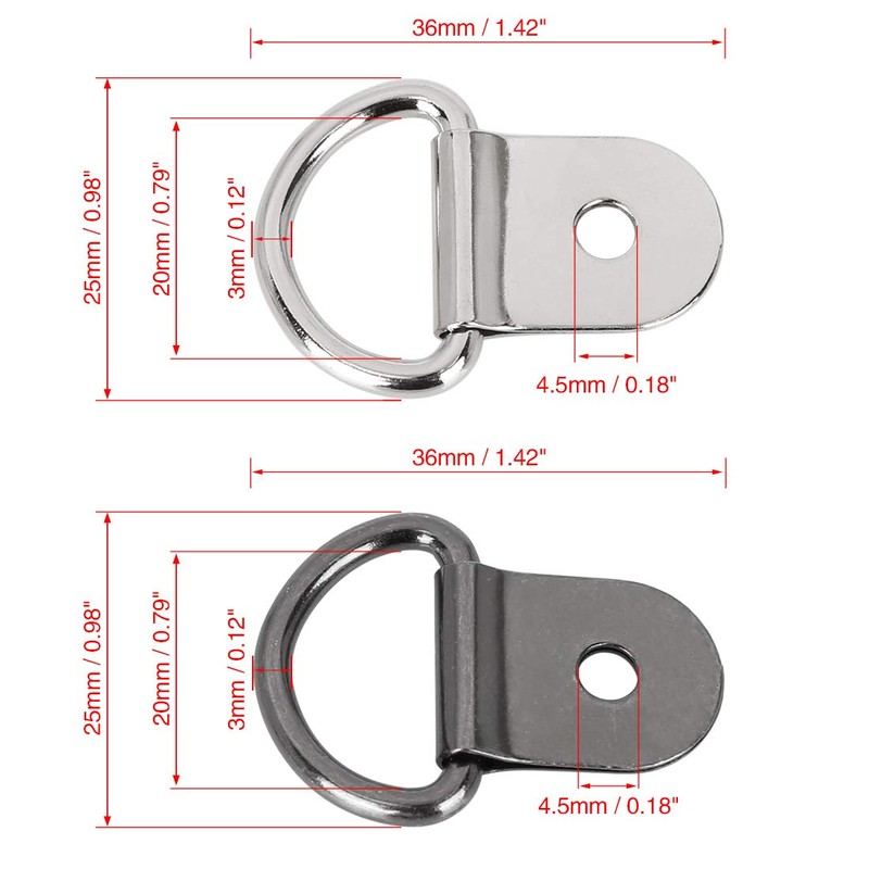 X AUTOHAUX Tie-Down Rings Trailer Anchors D-Ring Fixed Anchor for
