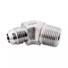 FITOK 37° Flared Tube Fitting 45 Deg Elbow 1" Male JIC × 1" Male NPT 316 SS