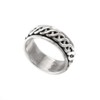 Silverly Mens Womens .925 Sterling Silver Celtic Rope Spinner Thumb