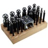 SE 25-Piece Doming Punch and Dapping Block Set with Wooden