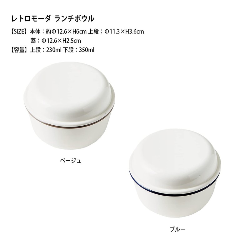 Takenaka Retro Moda Lunch Box, Navy Lunch Box, Upper Level,