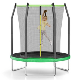 AOTOB 6 FT Trampoline for Kids/Toddlers with Enclosure Net, Heavy Duty Recreational Outdoor/Indoor, ASTM Approved (Green)