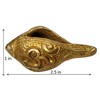 Purpledip Brass Shankha: Holy Conch Design Small Idol with Hindu