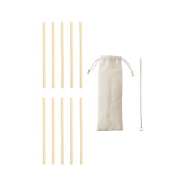 True Bamboo, Set of 10 Reusable Straws, (10473)