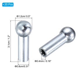 PATIKIL Cable Ball Stopper, 20pcs Gym Machine Accessories for 6mm Cable Fitness Equipment Exercise Wire Rope Port Joint Replacement Parts for Home Gym