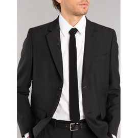 agnes b U898 CRAVATE Men's Necktie, Black