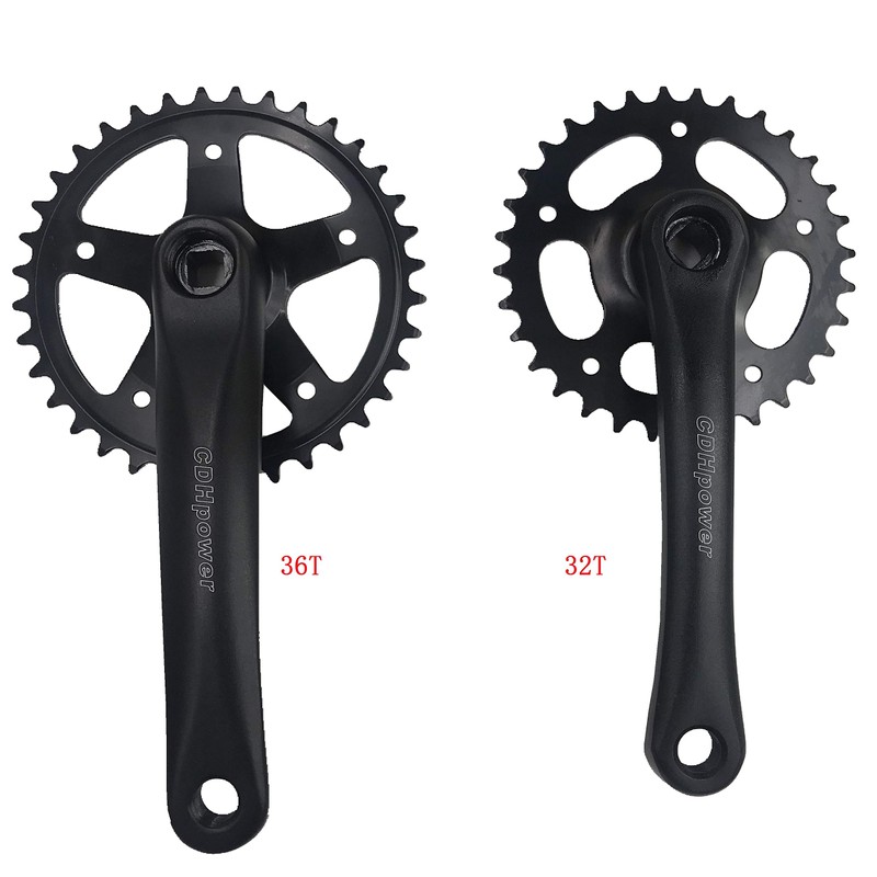 CDHPOWER 32T Single Speed Crankset 165mm x 32T, for Mountain