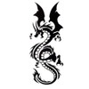 EROSPA® Temporary Tattoo Sheet / Sticker - Dragon - Waterproof