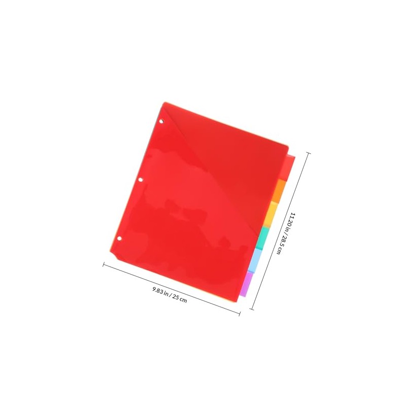 Separadores de Carpeta de Plástico con Pestañas, Carpeta de 3