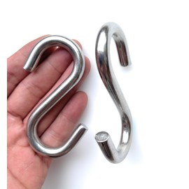 DaylyFav Heavy Duty S Hooks for Hanging Hammock Stand Chair, Porch Swing, 3.3 Inch 304 Stainless Steel