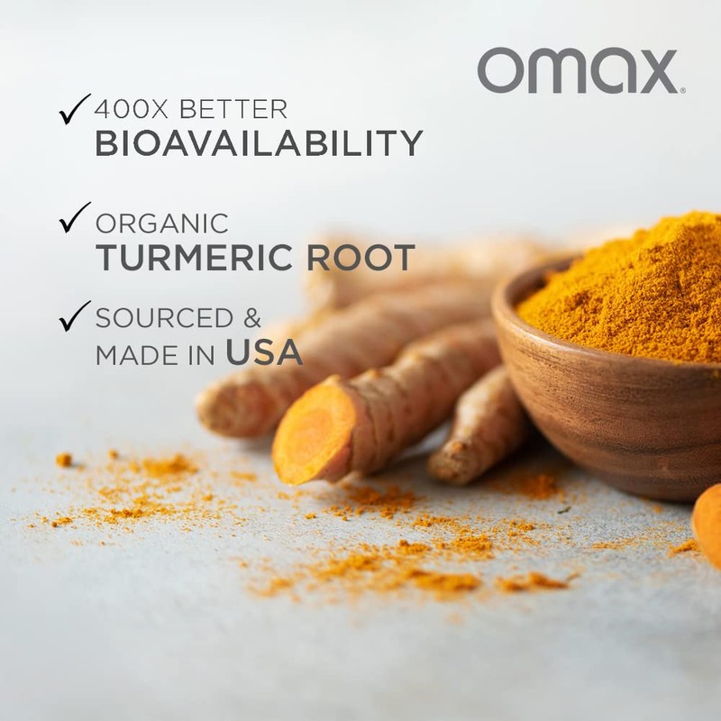 Omax3 HydroCurc Turmeric Curcumin Softgels – Highly Bioavailable, Nanoparticle Potency