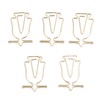 100Pcs Gold Paper Clips Cute Shape Stainless Steel Multifunction Metal