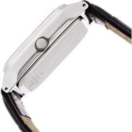 Cue & Cue A182-301 Men's Wristwatch, Waterproof, Date, Week, Leather Strap, Silver, Dial Color - Silver, watch