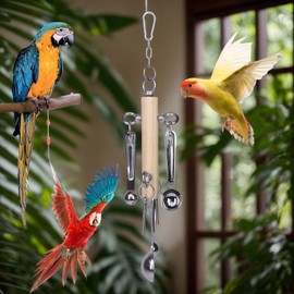 Parrot Toys - African Grey Parrot Chew Toy | Bird Chewing Toy with Metal Spoons, Hangable Bird Chewing Toy for Parrots Parakeet Cockatiel Conure