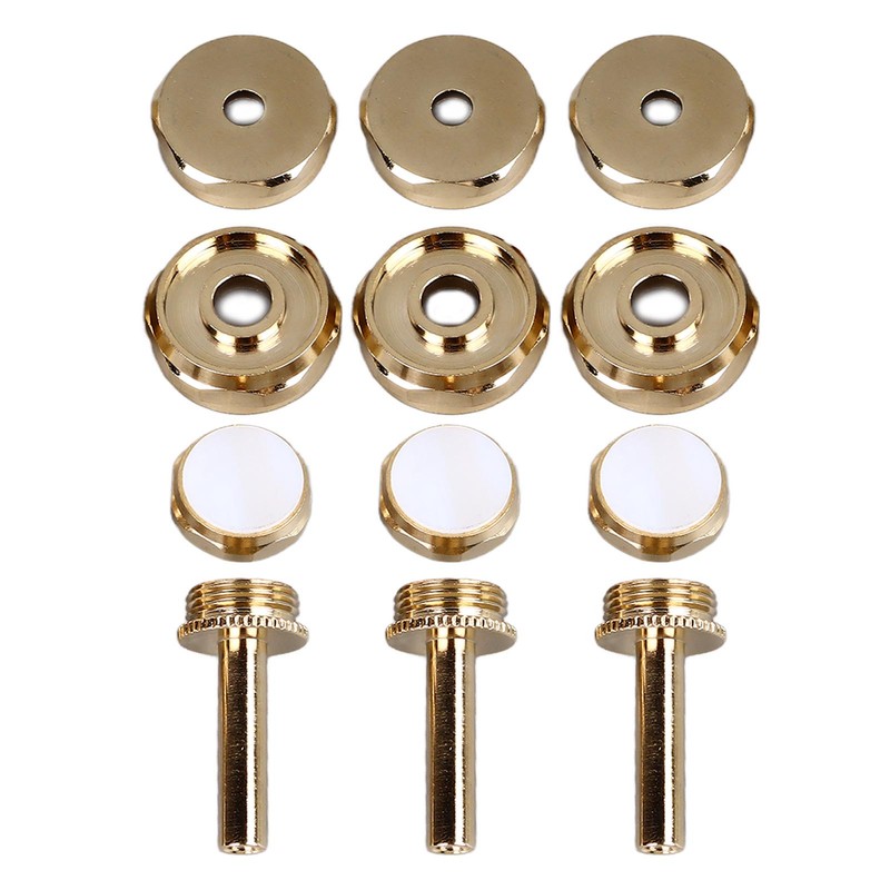 12Pcs Trumpet Accessories Metal Upper and Lower Covers Buttons Connecting