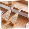 Housoutil 2pcs Bamboo Brush for Wok Saute Set Pot Sets